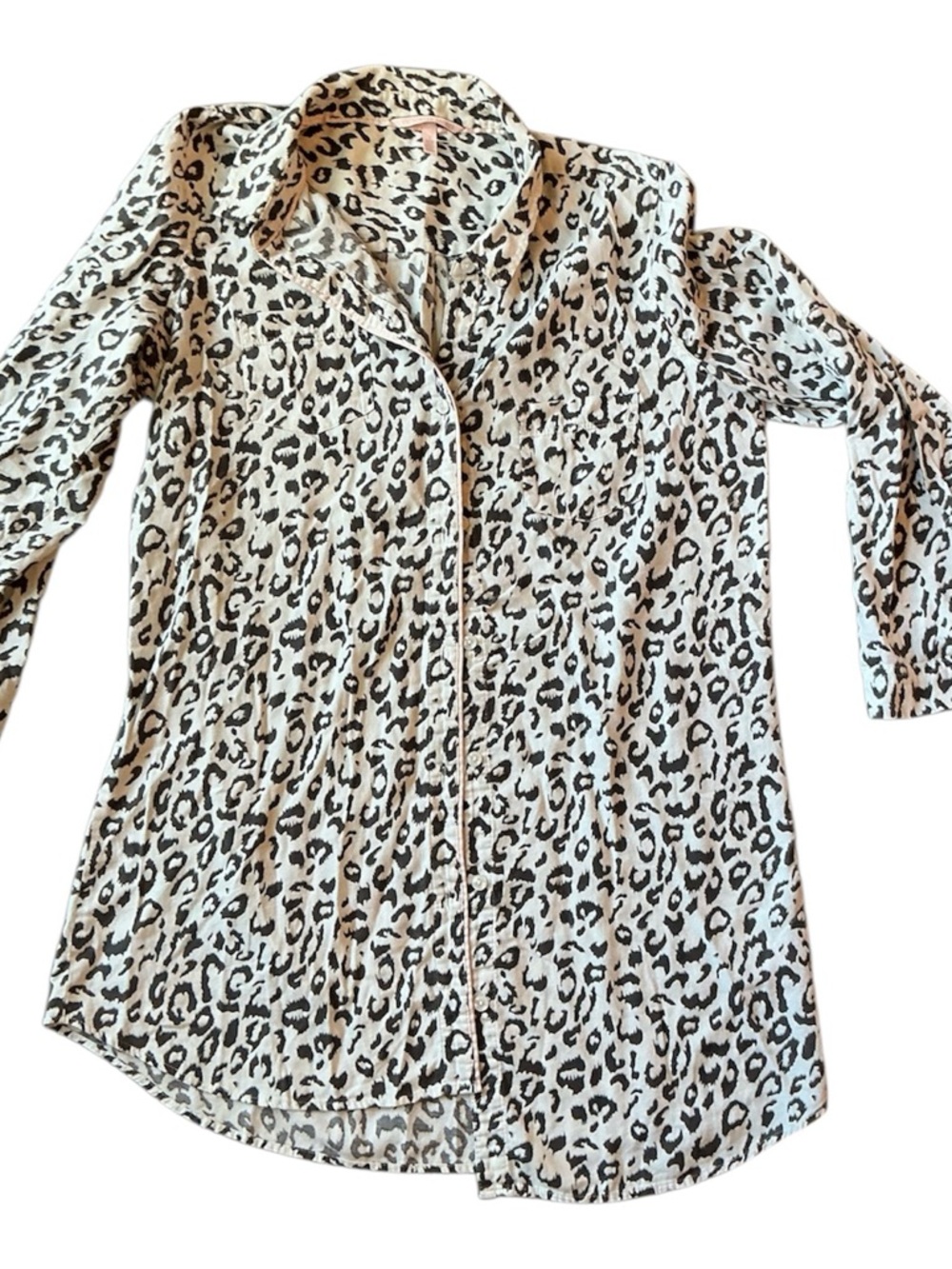 Victoria’s Secret Leopard Print Button Down Sleep Shirt
